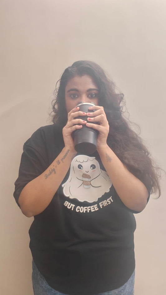 But Coffee Fisrt (Women’s Oversized T-shirt)